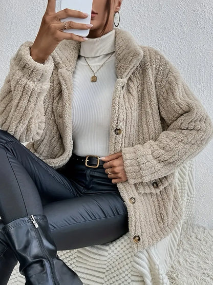 Nova Double-Sided Velvet Button Cardigan