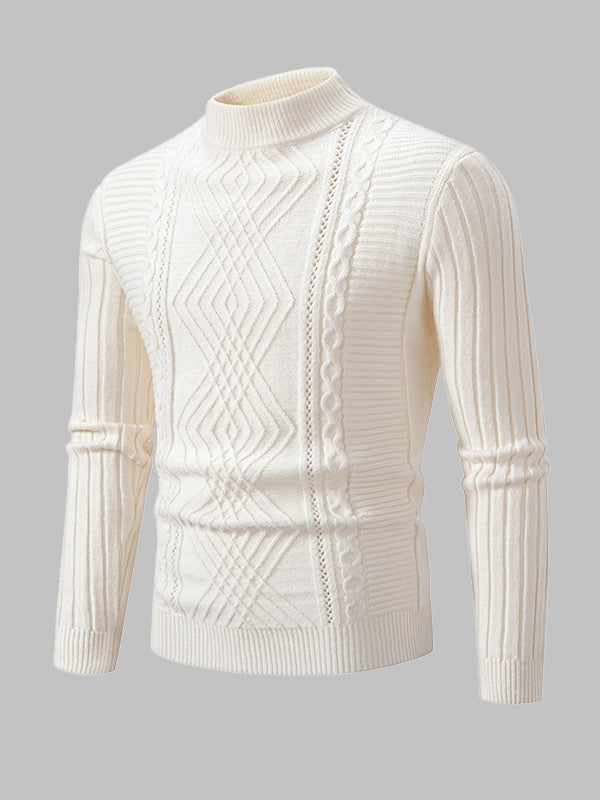 Frank Men's Design Slim Fit Stand Collar Sweater