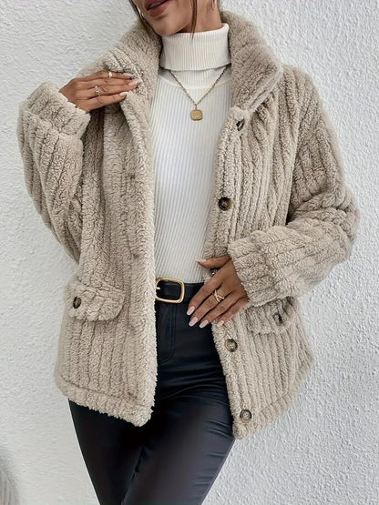 Nova Double-Sided Velvet Button Cardigan
