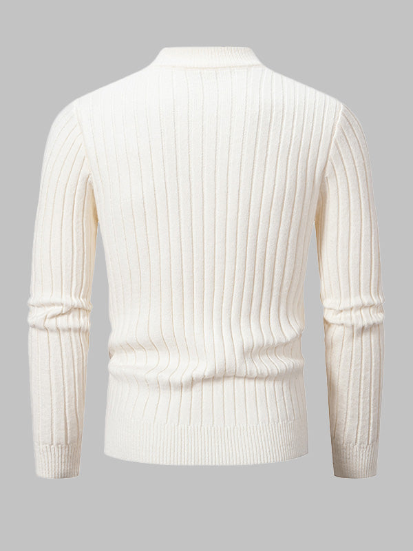 Frank Men's Design Slim Fit Stand Collar Sweater