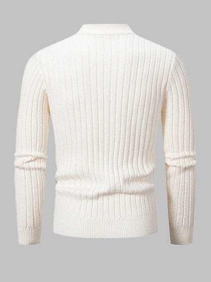 Frank Men's Design Slim Fit Stand Collar Sweater