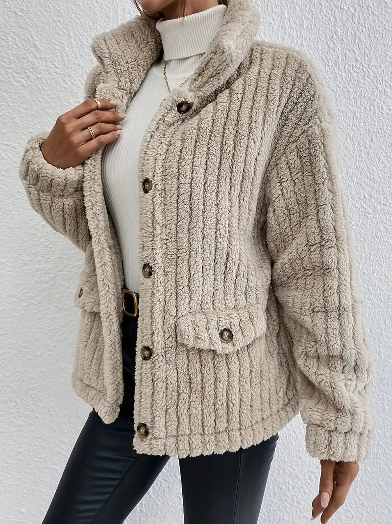 Nova Double-Sided Velvet Button Cardigan