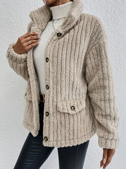 Nova Double-Sided Velvet Button Cardigan