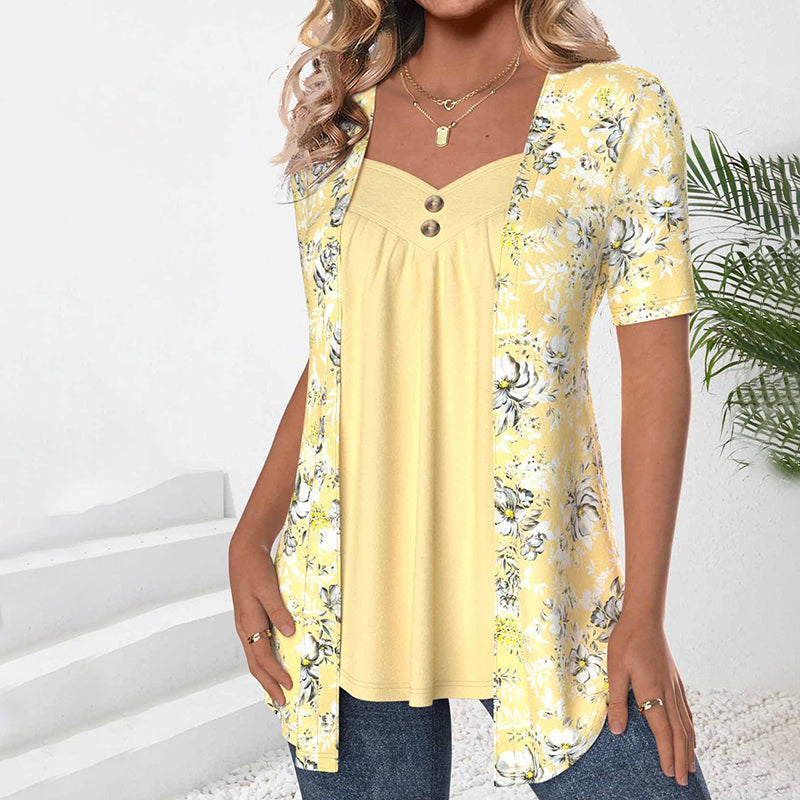 Elegant Blouse with Floral Print