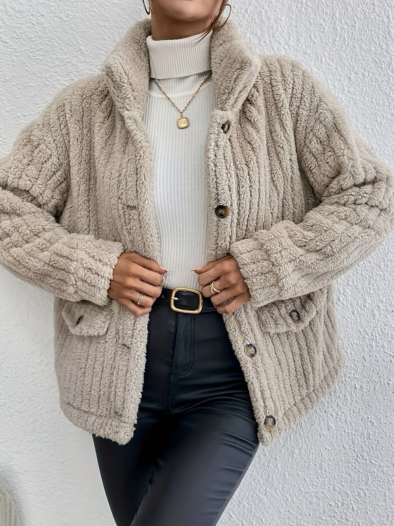 Nova Double-Sided Velvet Button Cardigan