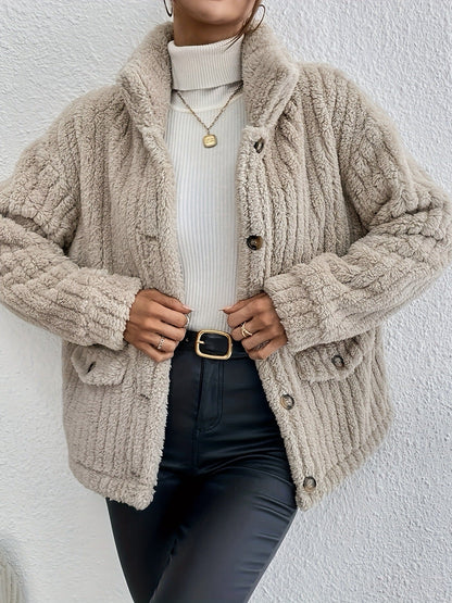 Nova Double-Sided Velvet Button Cardigan