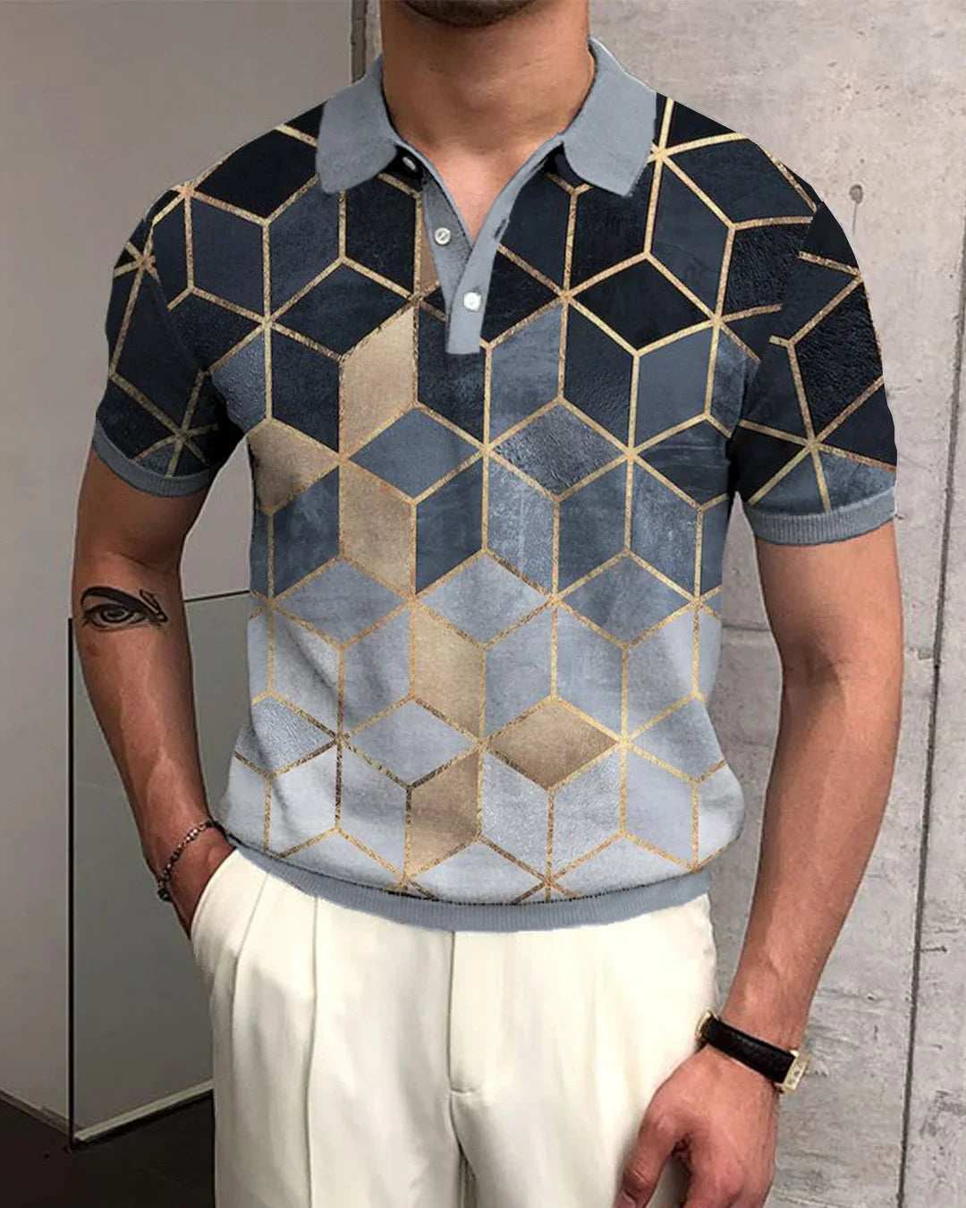 Men's Stylish Casual Lapel Polo Shirt