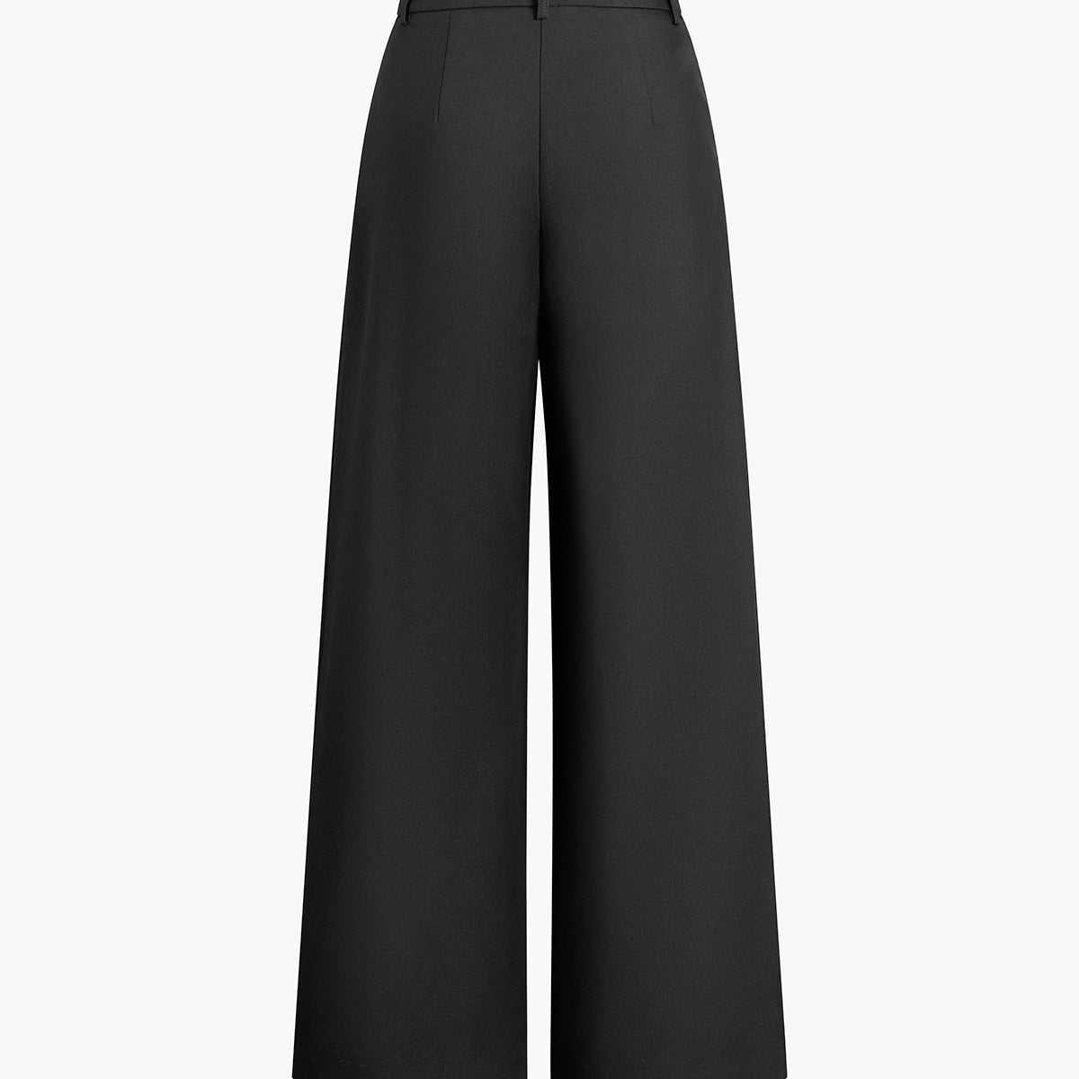 Solid Wide Leg Pants Without Belt