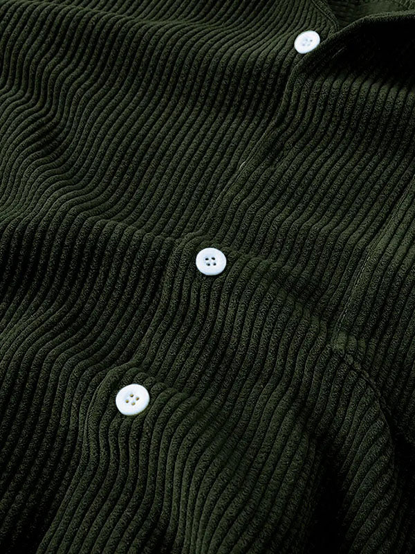 LightUp Casual Corduroy Shirt Set
