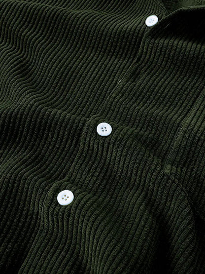 LightUp Casual Corduroy Shirt Set