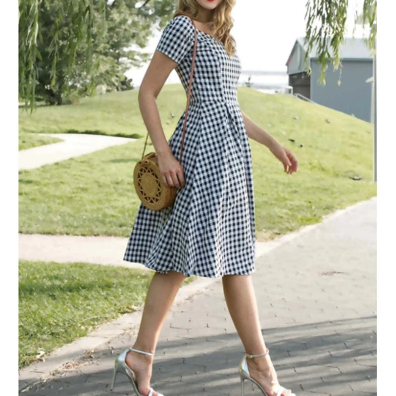 Retro Vintage 50s Rockabilly Casual Dress