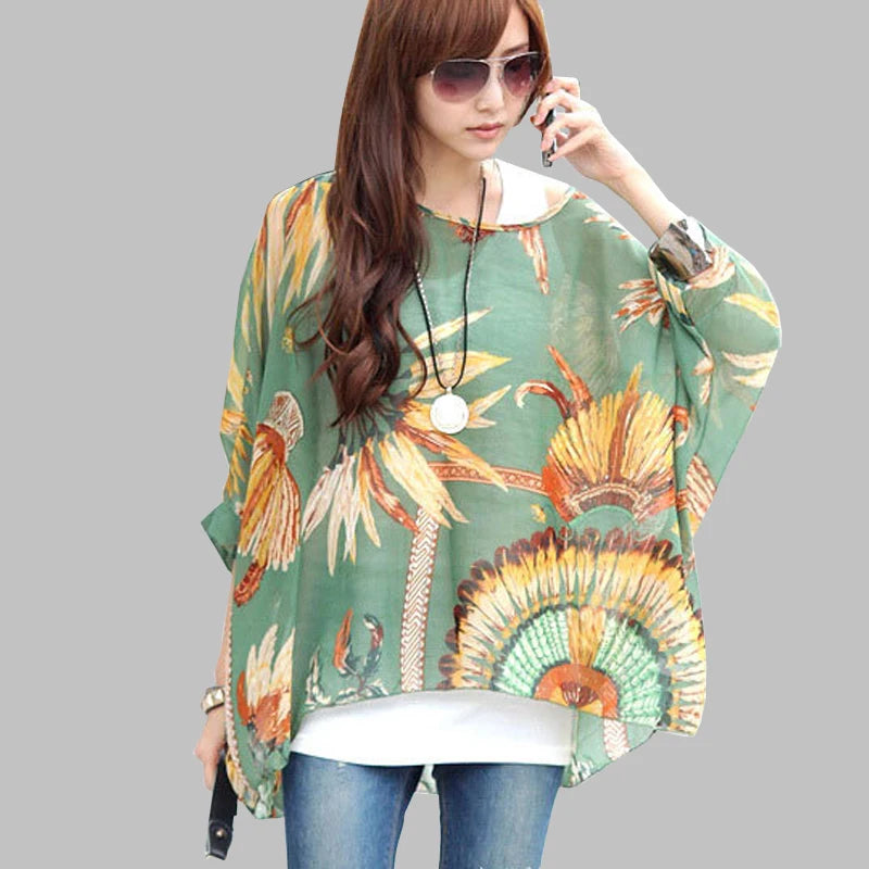 New Arrival Plus Size Chiffon Blouses