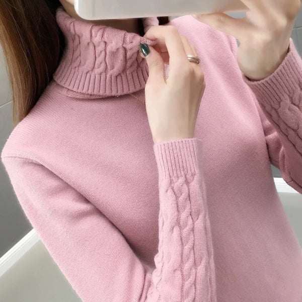 Women Sweater Turtleneck Pullovers