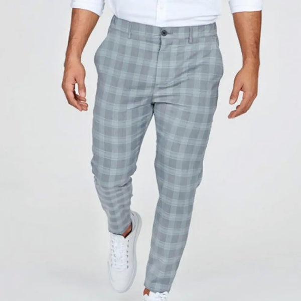 Men's Plaid Loose Trousers