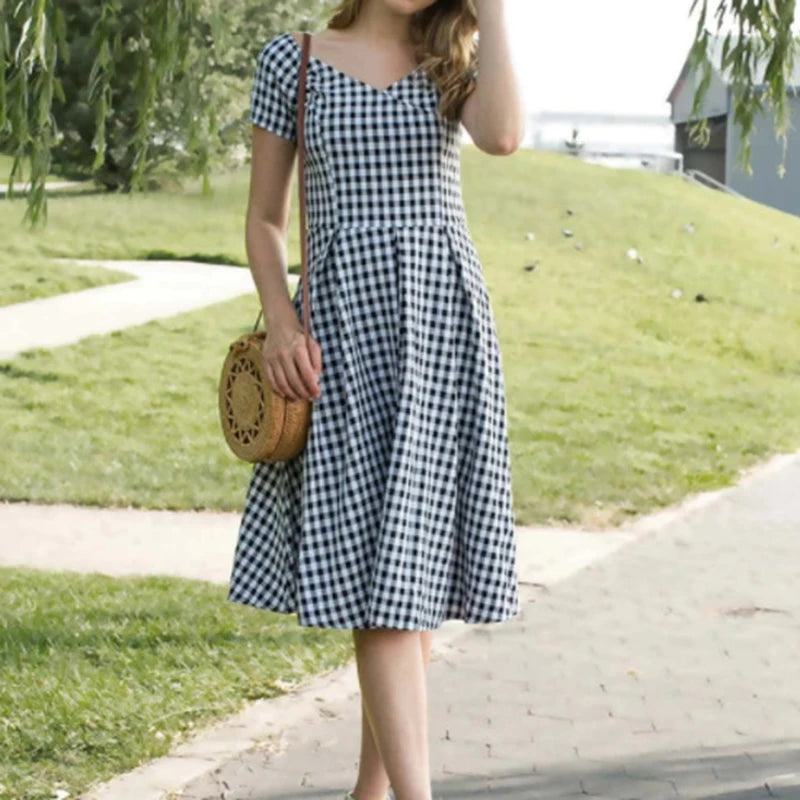 Retro Vintage 50s Rockabilly Casual Dress