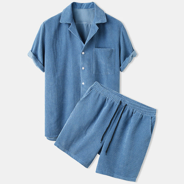 LightUp Casual Corduroy Shirt Set