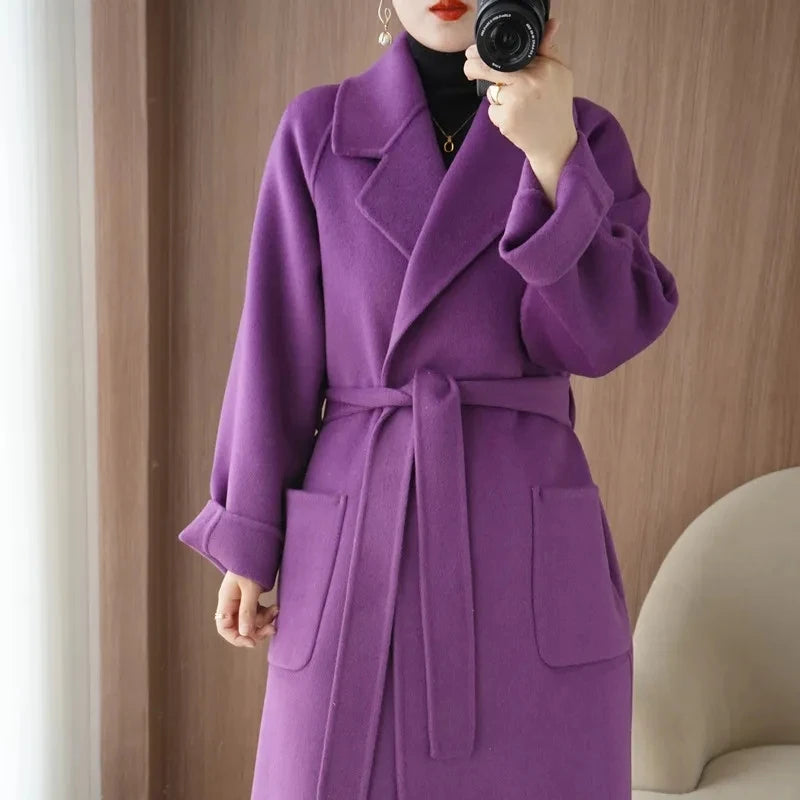 100% Wool Double-Sided Cashmere Coat