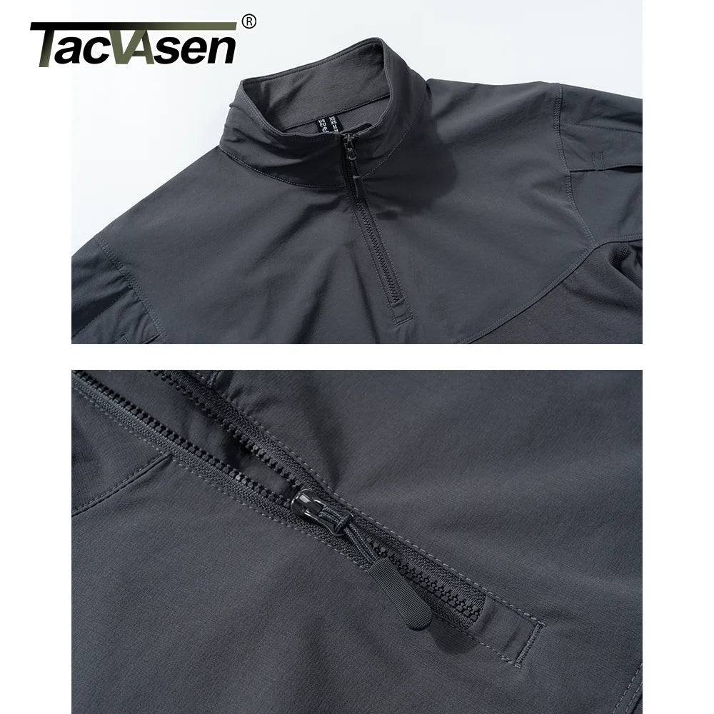 TACVASEN 1/4 Zip T-Shirts