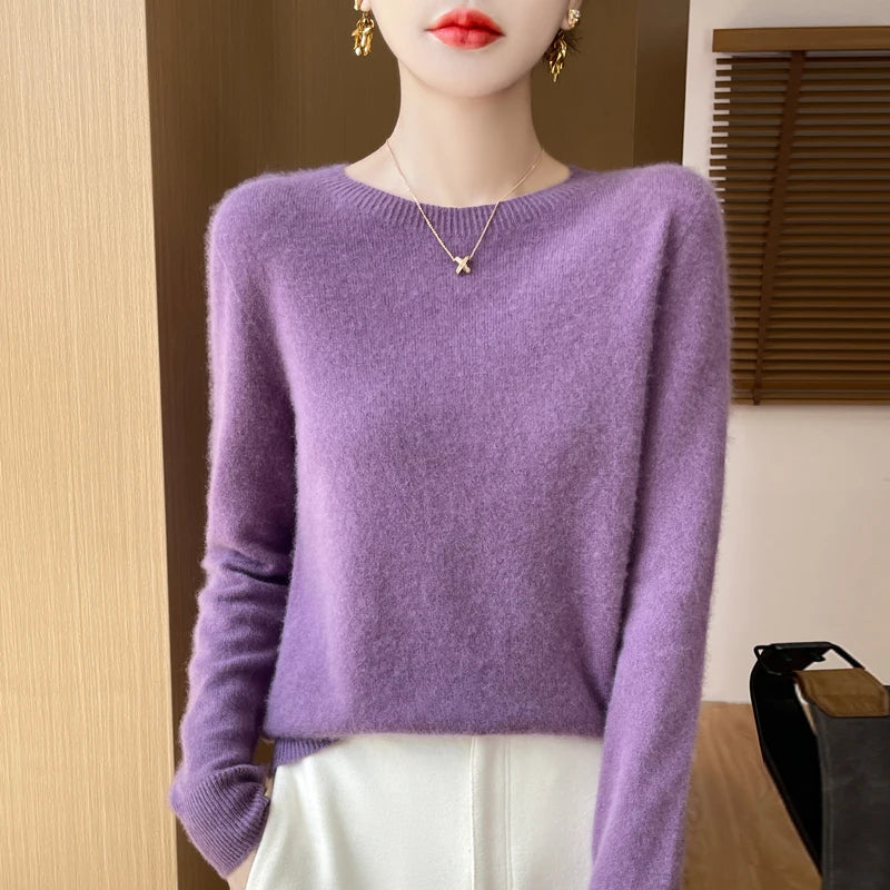 Autumn and Winter Pure Wool Knit Pullover