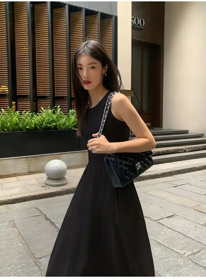 New Vintage Black Midi Dress