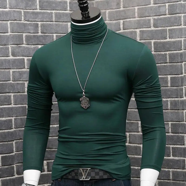 Luxury Men's Casual Turtleneck T-Shirt