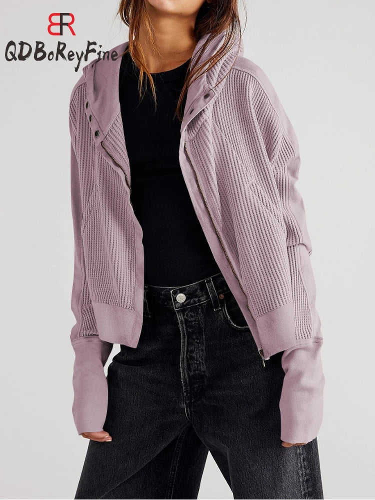 Autumn Cropped Bomber Jacket