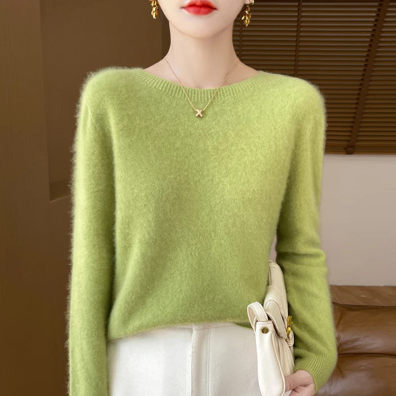 Autumn and Winter Pure Wool Knit Pullover