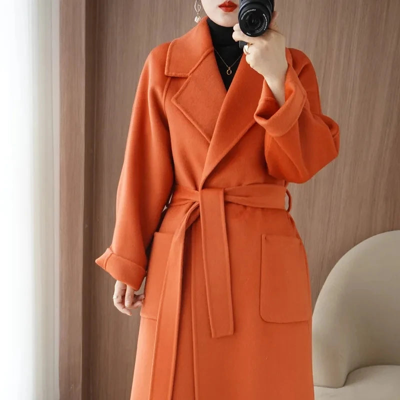 100% Wool Double-Sided Cashmere Coat