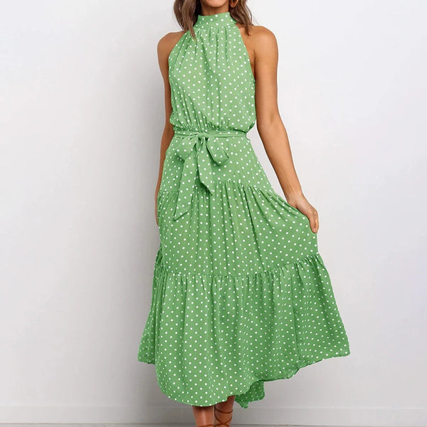 Summer Long Dress Polka Dot Casual Dress