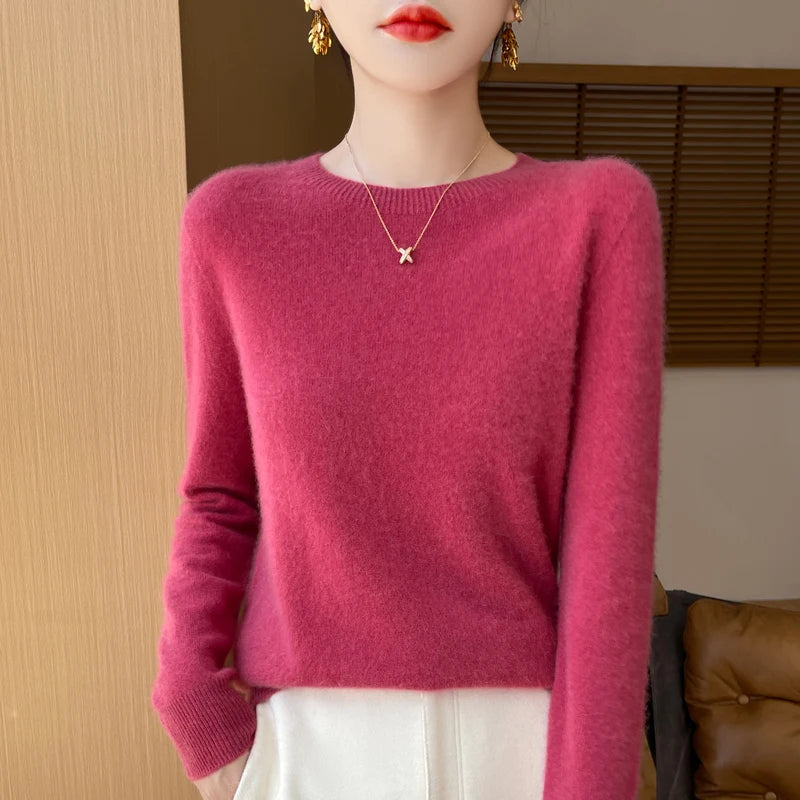 Autumn and Winter Pure Wool Knit Pullover