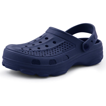 Kidmi New Men's Clogs Sandals Deep Heel Men Flat Sandals Summer Holes Waterproof Home Sandals Outdoor Antiskid Sole Beach Slides