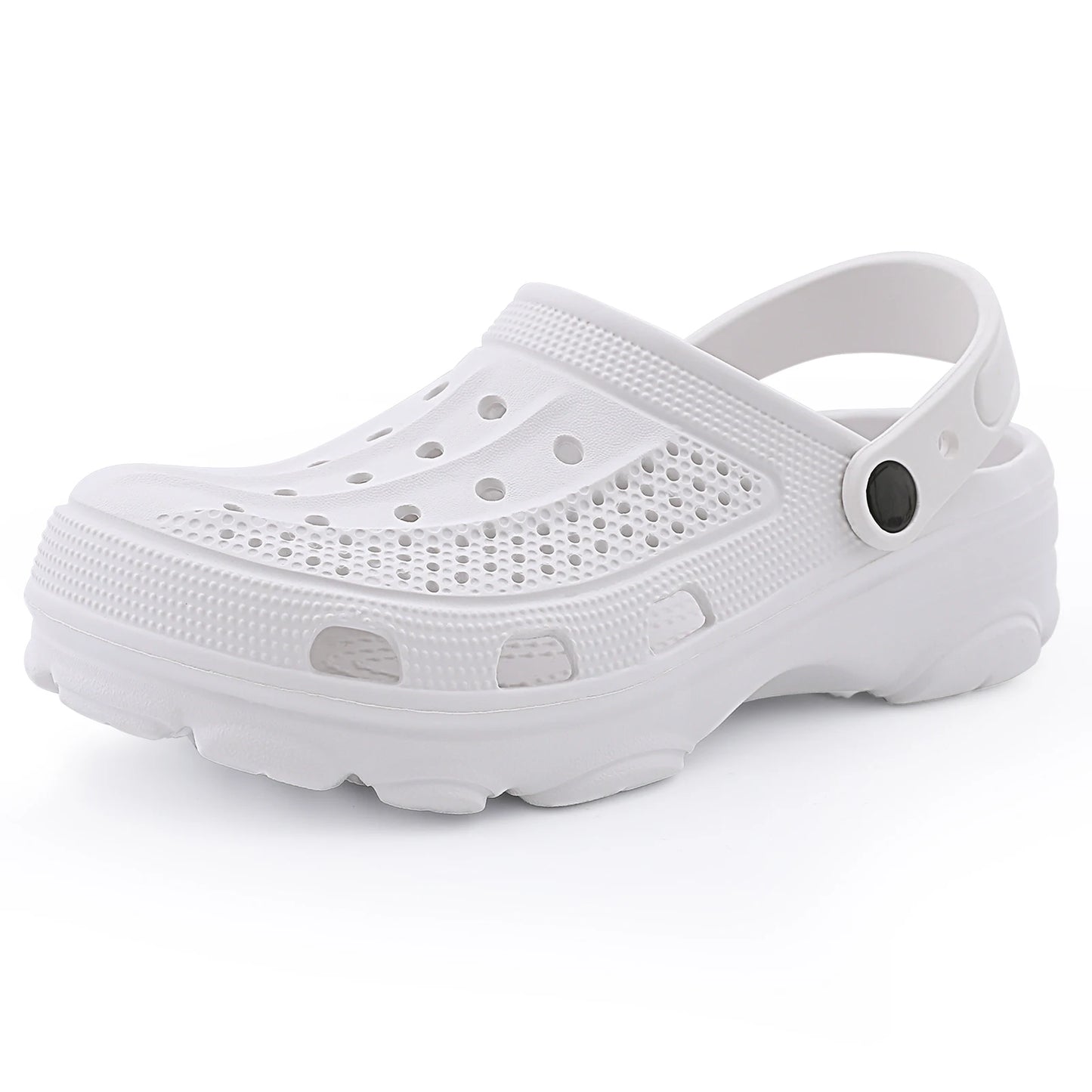 Kidmi New Men's Clogs Sandals Deep Heel Men Flat Sandals Summer Holes Waterproof Home Sandals Outdoor Antiskid Sole Beach Slides