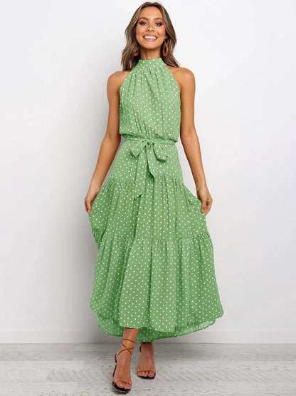Summer Long Dress Polka Dot Casual Dress