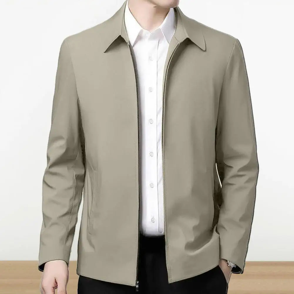 Men's Elegant Mid-Aged Lapel Jacket