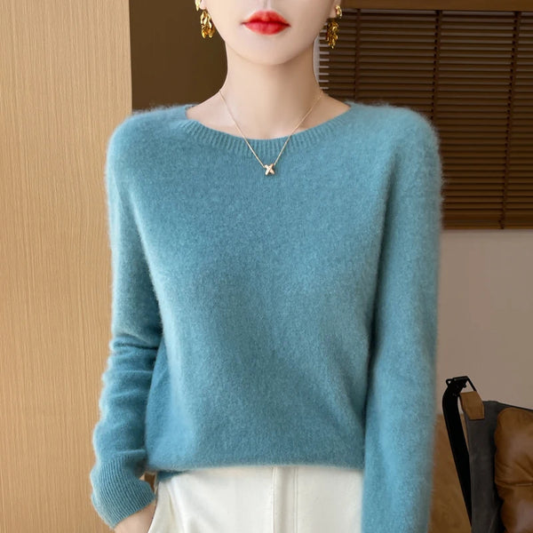 Autumn and Winter Pure Wool Knit Pullover