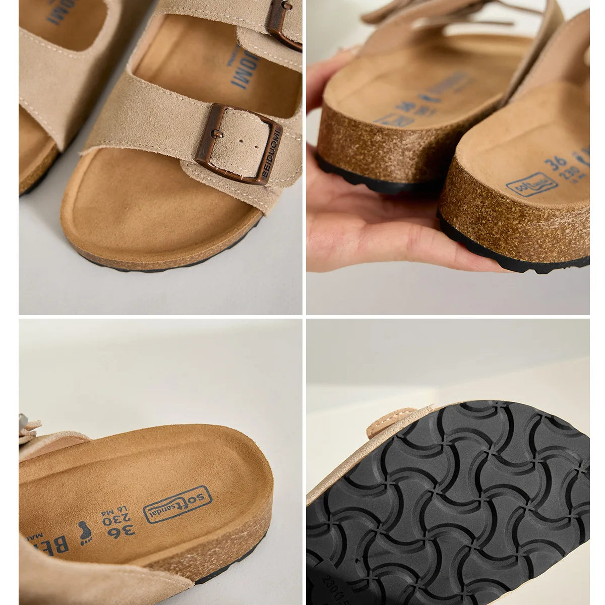 Birken Style Cork Sole Slippers