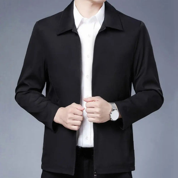 Men's Elegant Mid-Aged Lapel Jacket