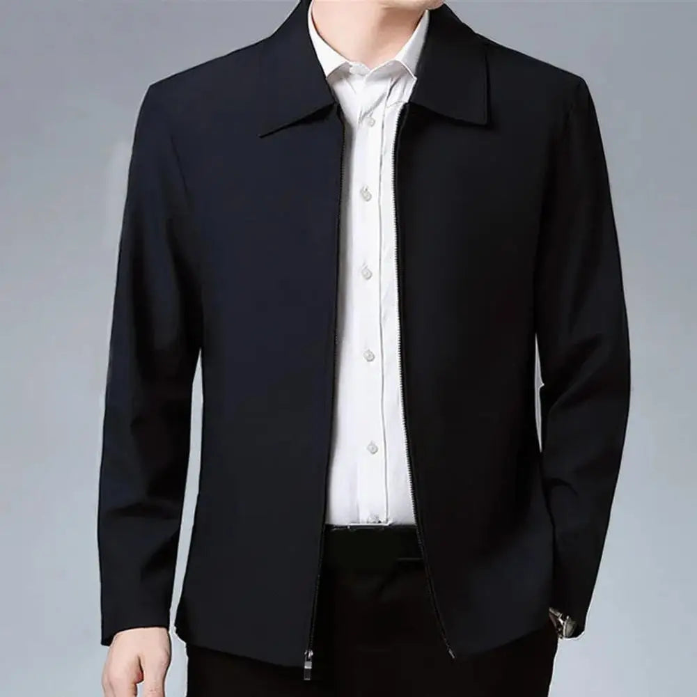 Men's Elegant Mid-Aged Lapel Jacket