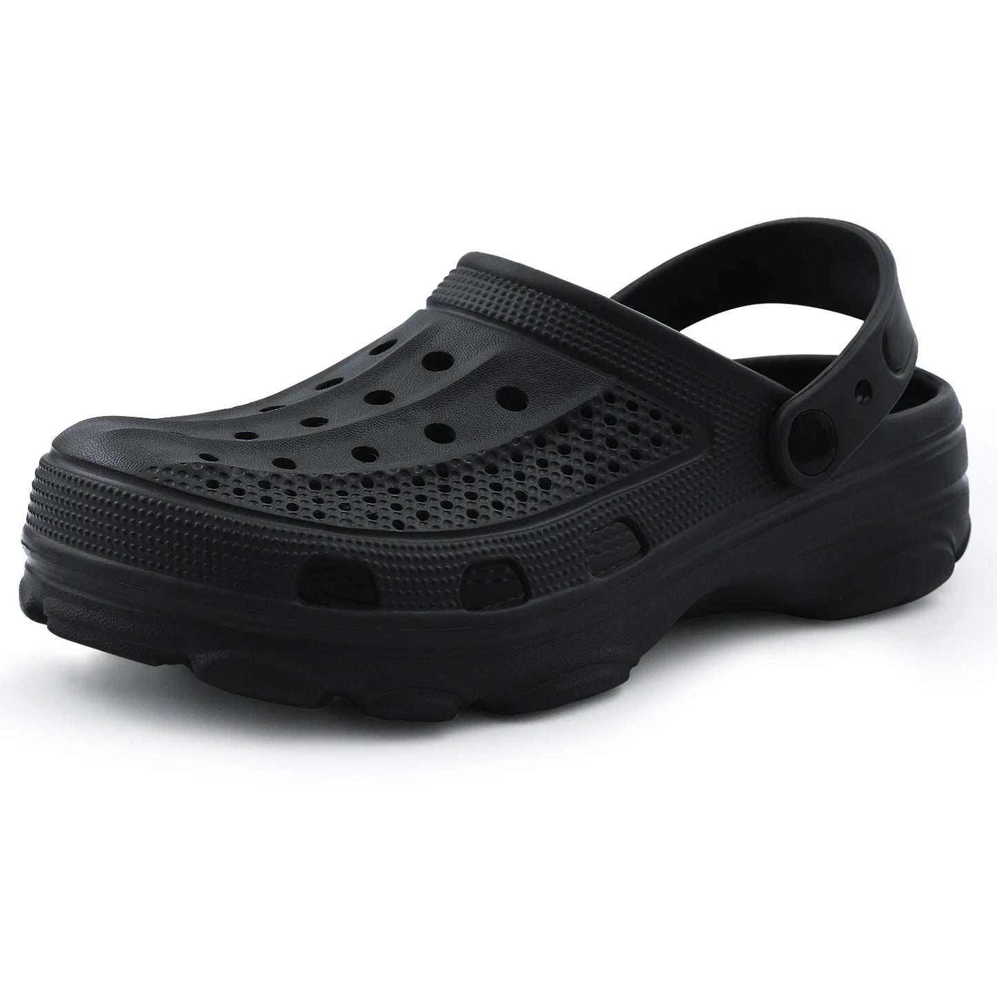 Kidmi New Men's Clogs Sandals Deep Heel Men Flat Sandals Summer Holes Waterproof Home Sandals Outdoor Antiskid Sole Beach Slides