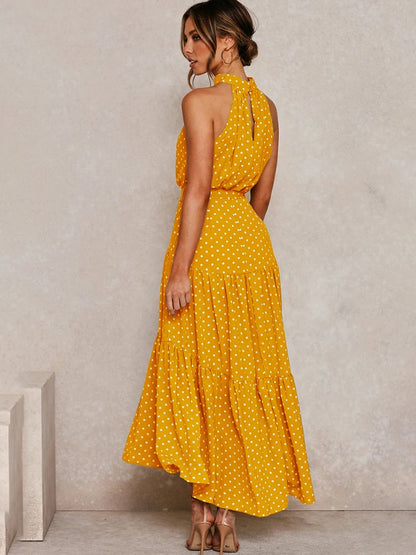Summer Long Dress Polka Dot Casual Dress