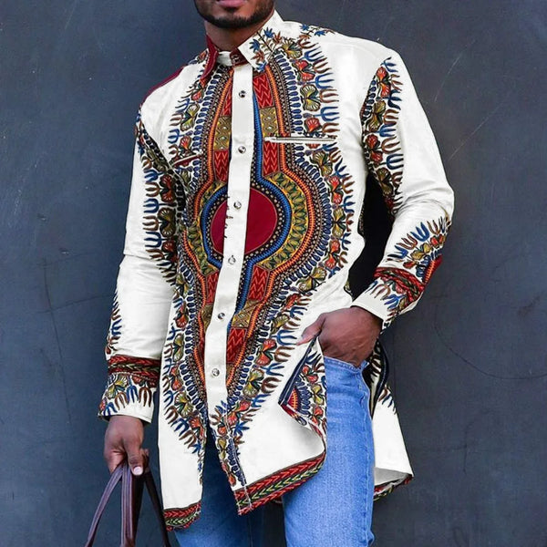 Dashiki African Men's Long Sleeve Shirt