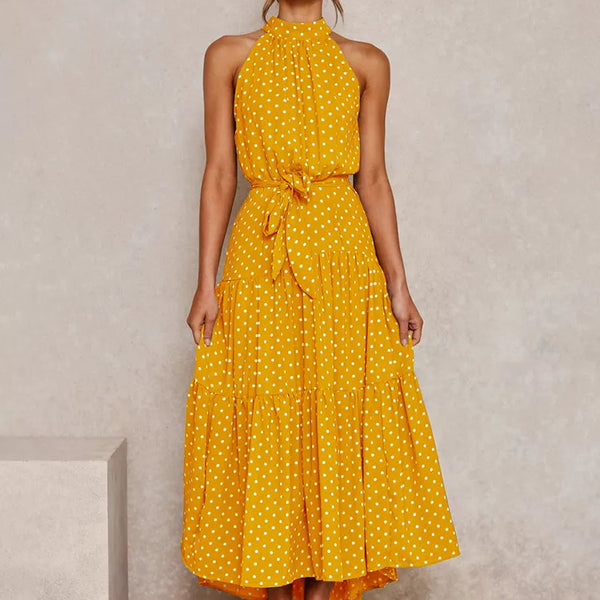 Summer Long Dress Polka Dot Casual Dress