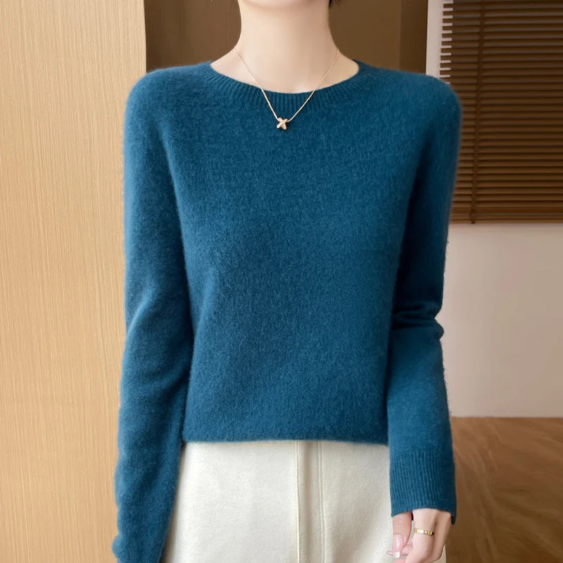 Autumn and Winter Pure Wool Knit Pullover