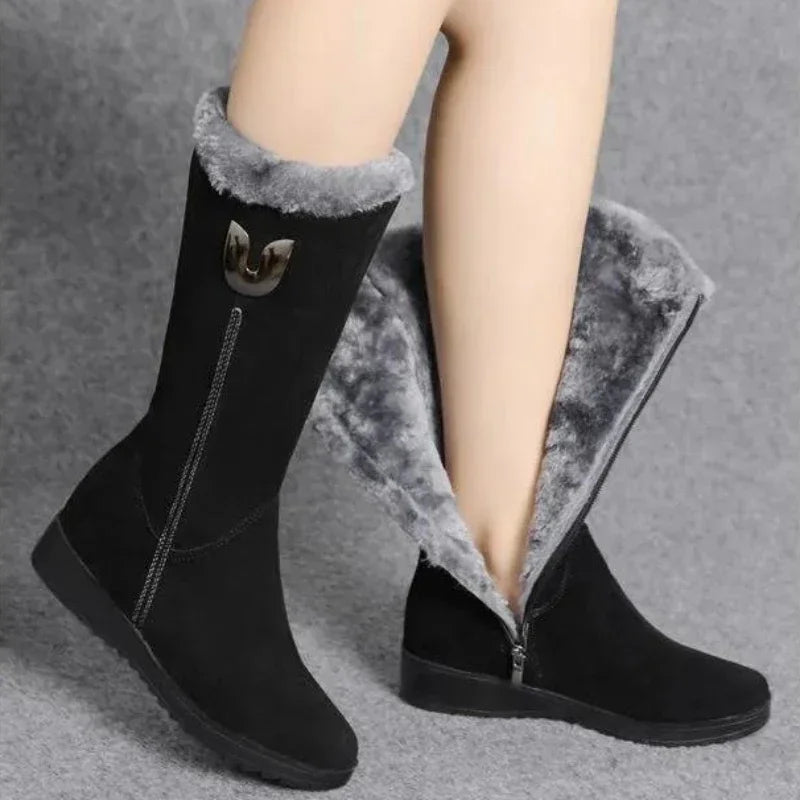 Women's Chelsea High Fur Boots