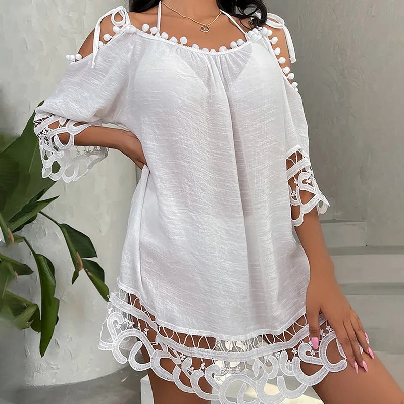 Loose Knitted Beach Cover-Up