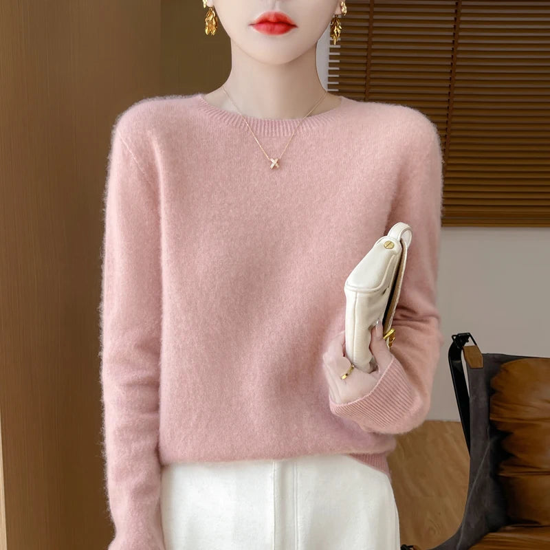 Autumn and Winter Pure Wool Knit Pullover