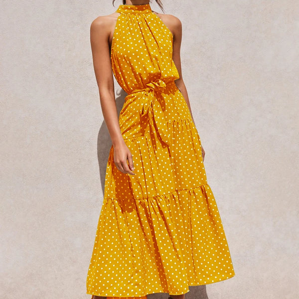 Summer Long Dress Polka Dot Casual Dress