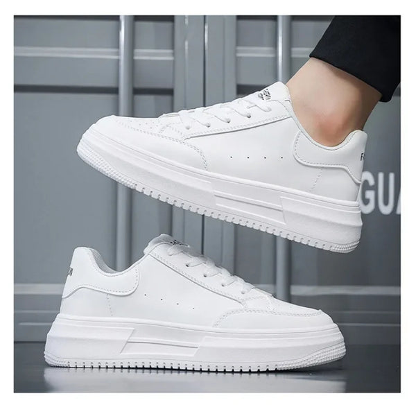 2024 Leather Men White Flat Casual Shoes Lightweight Sneakers Breathable Sports Shoes Shoes for Men Tenis Shoe Zapatillas Hombre