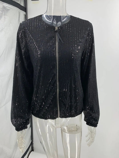 Fashion Sequins Cardigan Coat