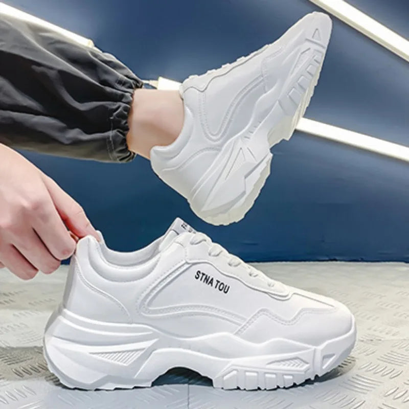Fashion Men Women Sneakers Fashion Comfortable Lace-up Casual Shoes Male White Vulcanized Shoes Hot Sale Zapato Para Hombre 2024
